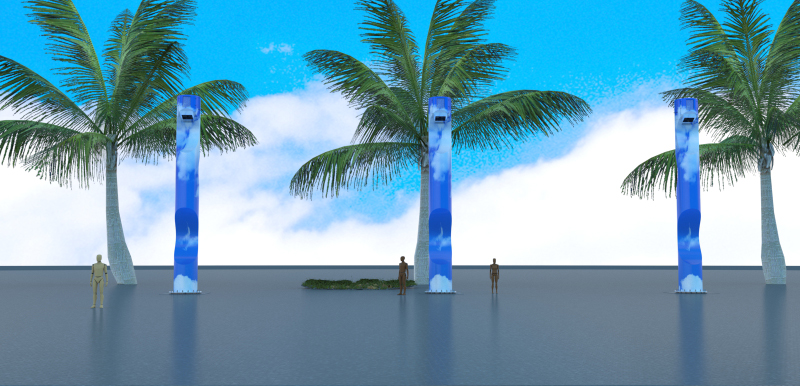 造型立柱投影机基站 250412 (3)