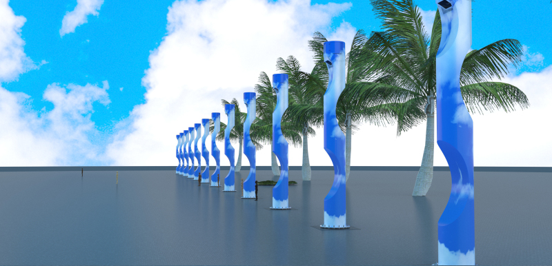 造型立柱投影机基站 250412 (4)